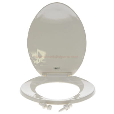 Genuine Mansfield Elongated Bone Toilet Seat