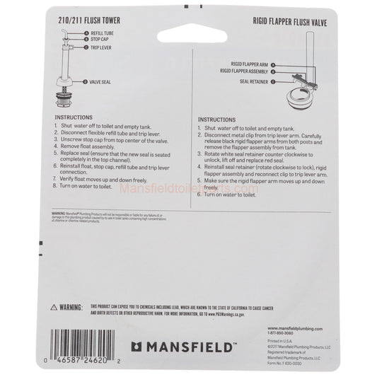 Genuine Mansfield Flush Valve Seal 630-0030