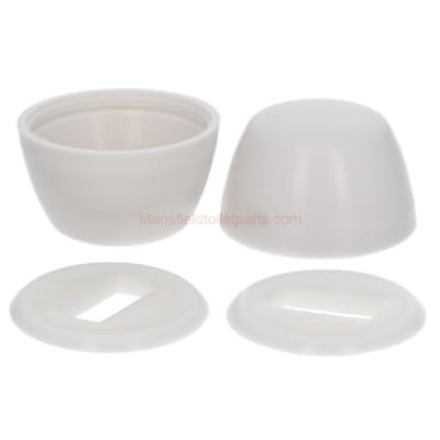 Mansfield Toilet Bolt Caps In White